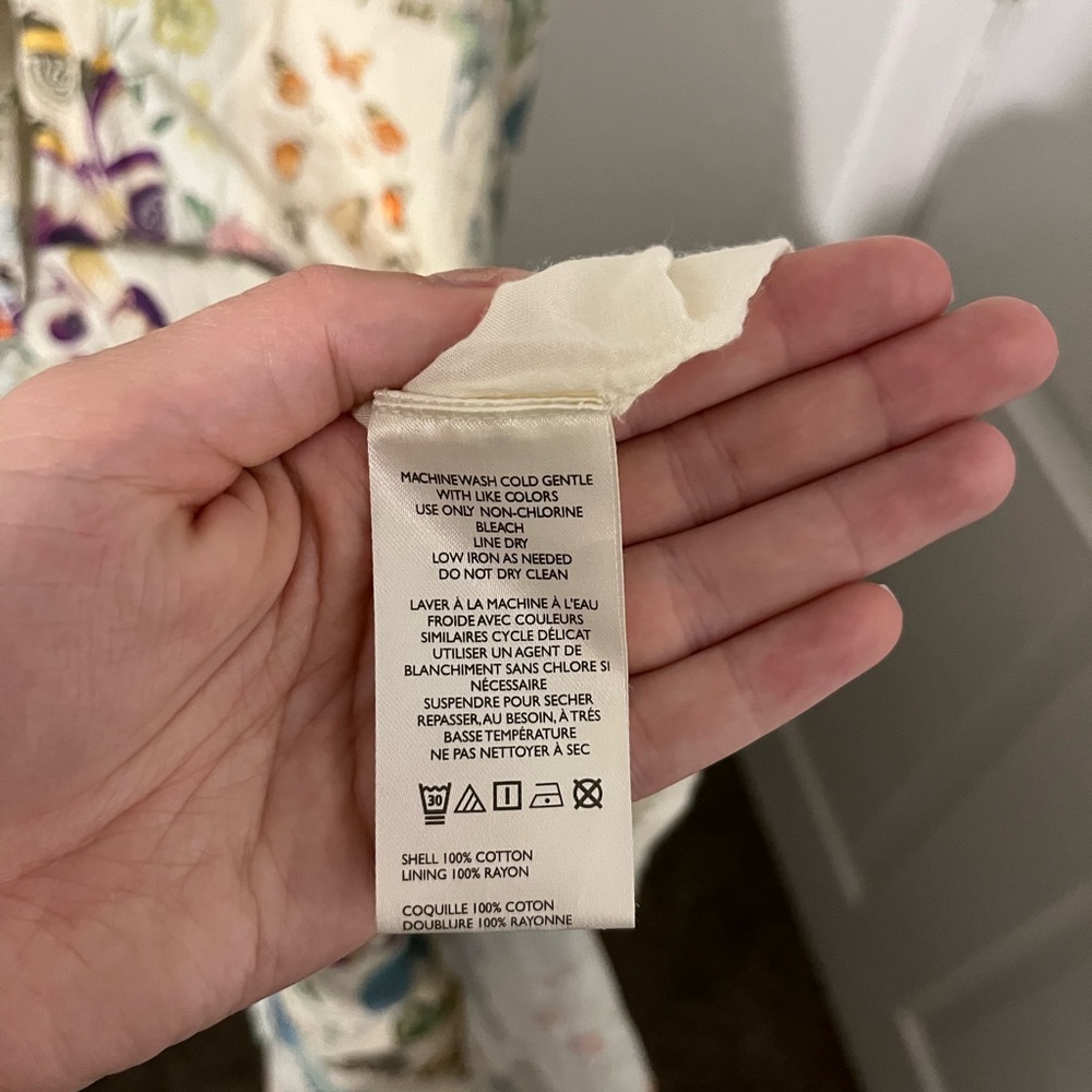 Anthropologie Katerina Floral Plunge Midi Dress in Cream - Picture 11 of 11